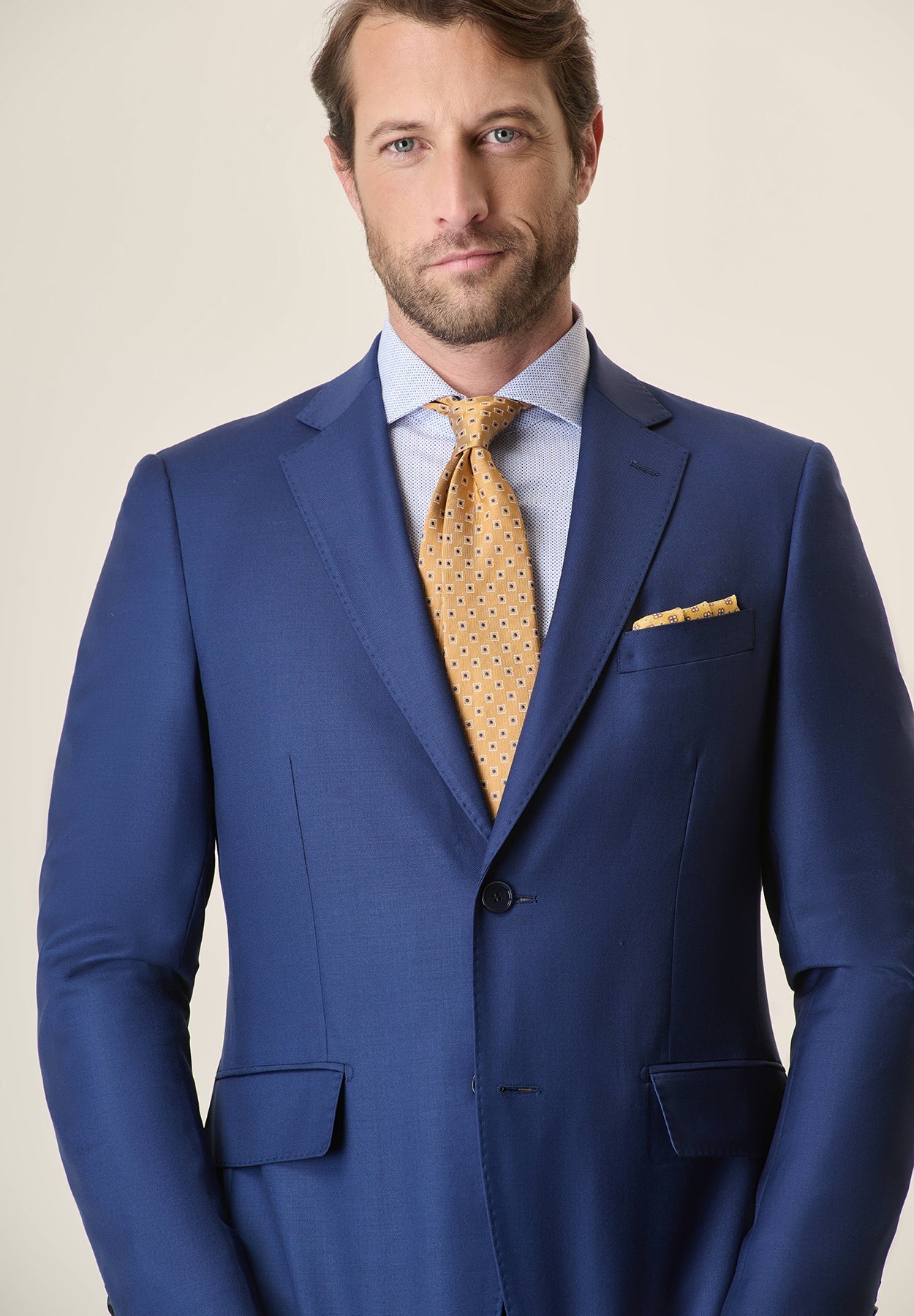 Abito bluette sallia lana custom fit-Angelico