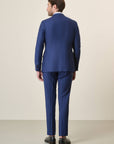 Abito bluette sallia lana custom fit-Angelico