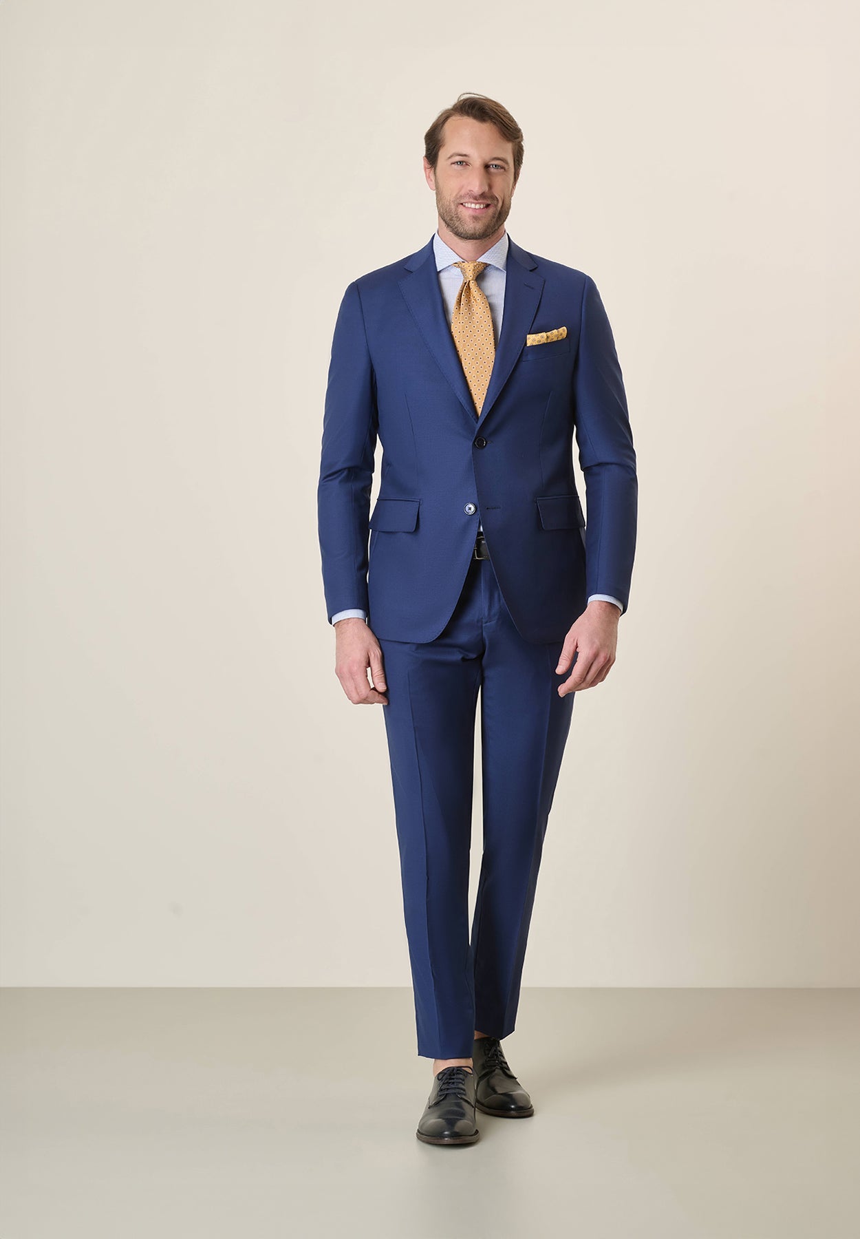 Abito bluette sallia lana custom fit-Angelico