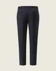 Blue pinstriped suit in comfort fit stretch wool