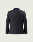 Blue pinstriped suit in comfort fit stretch wool