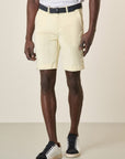 Yellow Stretch Cotton Gabardine Bermuda Shorts