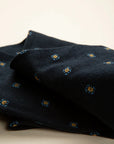 Blue sock with a light blue micro-design in stretch cotton