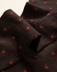 Dark brown micro-design stretch cotton sock