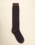 Blue striped stretch cotton sock