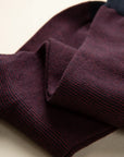 Burgundy striped stretch cotton sock