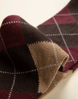 Dark brown sock with inlay pattern and stretch cotton