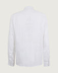 Custom fit white linen shirt