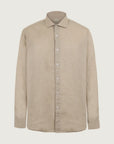 Custom fit linen sand shirt
