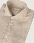 Custom fit linen sand shirt