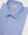 Cotton Pinstripe Shirt Blue White