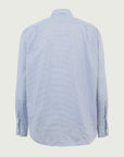Blue and white checked cotton comfort fit shirt