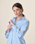 Light Blue Oxford Stretch Cotton Shirt