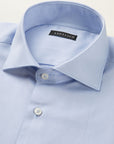 Regular Fit Light Blue Herringbone Cotton Shirt