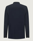 Dark blue shirt in custom fit performance fabric