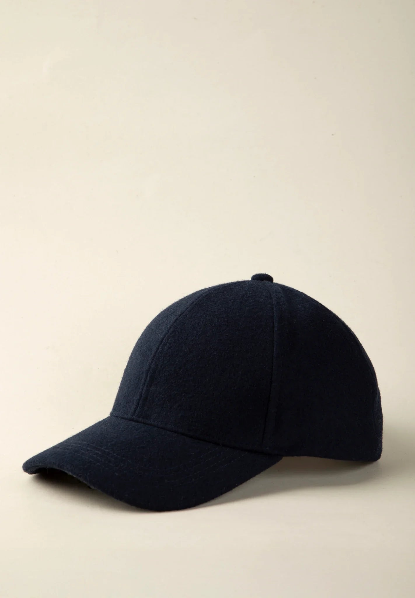 Blue wool blend baseball hat