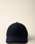 Blue wool blend baseball hat