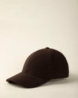 Brown wool blend baseball hat