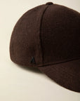 Brown wool blend baseball hat