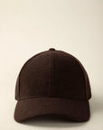 Brown wool blend baseball hat