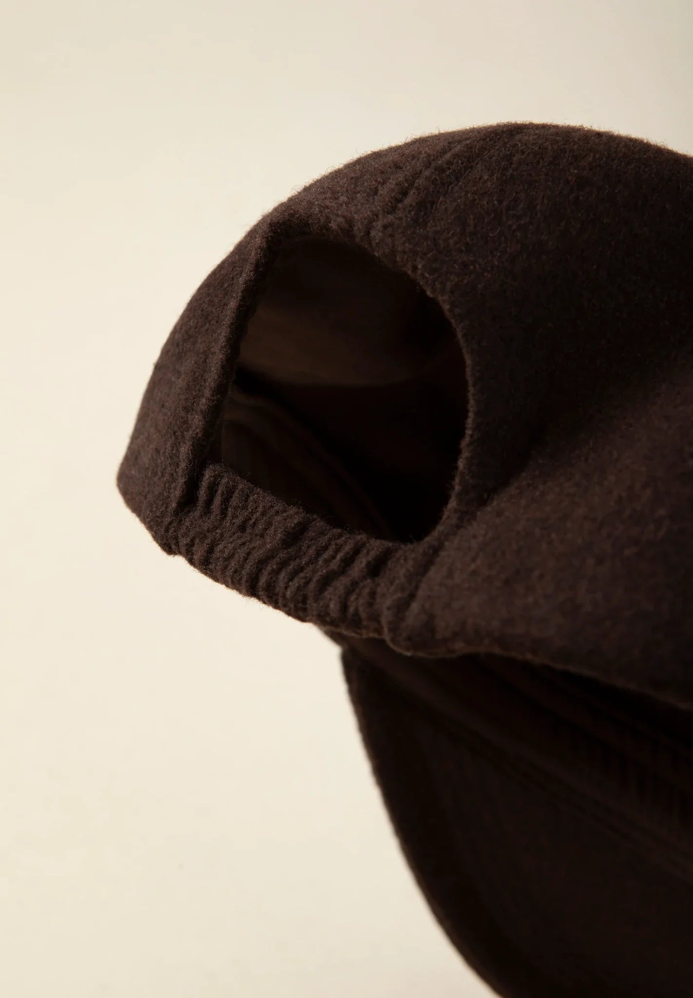 Brown wool blend baseball hat