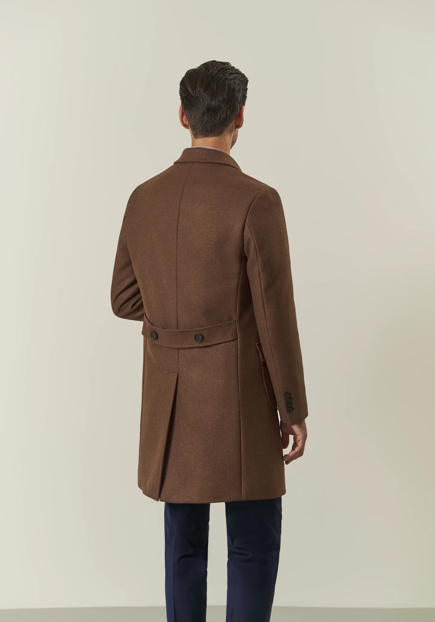 tobacco wool coat Double-breasted tobacco coat in a wool blend – ANGELICO tobacco wool coat Double-breasted tobacco coat in a wool blend – ANGELICO