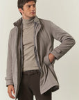 Waterproof sand technical coat with detachable bib