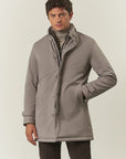 Waterproof sand technical coat with detachable bib