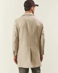 Beige wool blend car coat