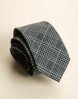Blue and white Wales wool tie
