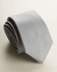 Light Gray Micro-Weave Silk Tie