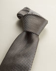 Dark Brown Micro-Weave Silk Tie