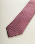 Dark Red Micro-Pattern Silk Tie