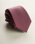 Dark Red Micro-Pattern Silk Tie