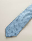 Light blue silk tie with micro-design