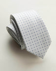 Cream tie with light blue flowers design