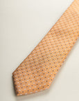 Orange Micro-Pattern Silk Tie