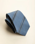 Cravatta avio azzurra regimental seta-Angelico
