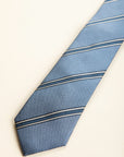 Cravatta avio azzurra regimental seta-Angelico