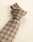 Dark hazelnut wool flower tie