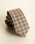 Dark hazelnut wool flower tie