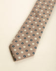 Dark hazelnut wool flower tie