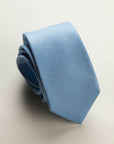 Light blue micro-weave silk tie