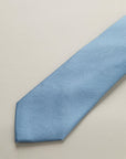 Light blue micro-weave silk tie