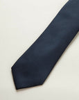 Navy blue silk tie