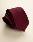 Burgundy micro-weave silk tie