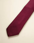 Burgundy micro-weave silk tie