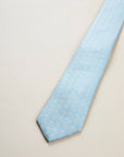 Light blue floral silk tie