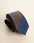 Dark blue regimental silk tie