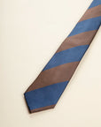 Dark blue regimental silk tie